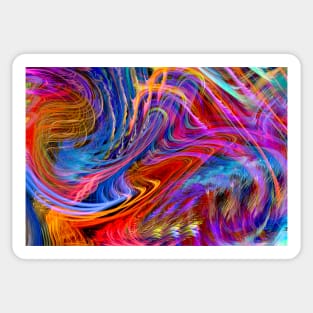 rainbow swirls of clouds Sticker